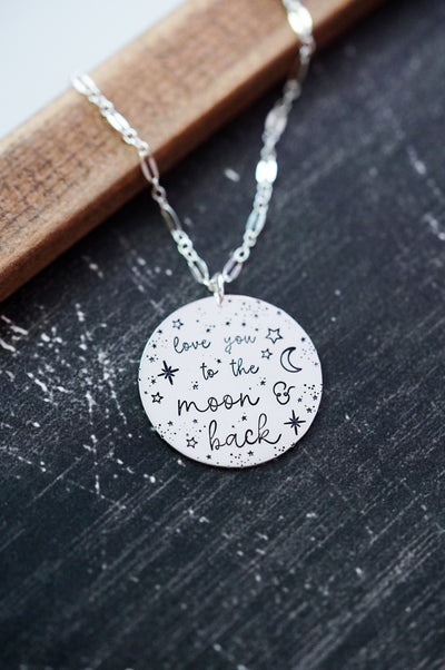 To The Moon π 1β Disc Necklace