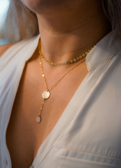 Dappled Disc Necklace (The Seth Necklace)