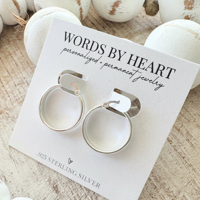 Flat Silver Hoops